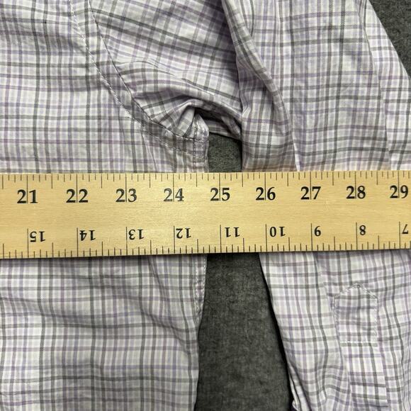 Lot of 4 English Laundry Dress Shirt Men's 17 34/35 Purple Blue Flip Cuff Logo - Picture 12 of 16